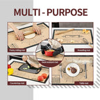 Cook's Aid Silicone Pastry Mat Extra Large with Measurements 26''x16'' for Reusable,Non-slip Silicone Baking Mat, Counter, Dough Rolling, Oven Liner,Fondant/Pie Crust,Dark Gray