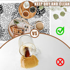 Dish Drying Mat Black and White Chrysanthemum Flower Coffee Bar Absorbent Rubber Backed Hide Stain Dish Drainer Rack Coffee Maker Pot Dining Room Decoration 15.7 x 23.6 Inch