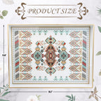 Rectangle Plastic Serving Tray with Handles, Elegant Decorative Tray for Coffee Table, Ottoman, Living Room, Kitchen, and Outdoor Use. 12"*16"*1.6" D