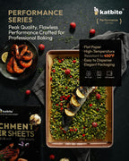 Katbite 200 Pcs Parchment Paper Sheets, 12x16IN Ultra-strong Unbleached Baking Paper Non-Stick for Professional Baking, Pre-cut Parchment Paper Suitable for Baking,Cooking [Performance Series]