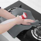 Homaxy 100% Cotton Waffle Weave Kitchen Dish Towels, Ultra Soft Absorbent Quick Drying Cleaning Towel, 13 x 28 Inches, 4-Pack, Grey