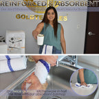 GOLD TEXTILES 60 PC New Cotton Blend White Restaurant Bar Mops Kitchen Towels 28oz (5 Dozen) (60, White)