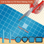 Silicone Baking Mat, 16 IN x 10 FT Free Cutting Baking Sheet, Non-Stick Reusable Dough & Pastry Mat, Non-Slip Silicone Mat Roll for Air Fryer Liner, Freeze Dryer, Oven Baking Pan, Kitchen Counter