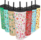 BJPKPK 26oz Insulated Tumbler With lid And Straw Stainless Steel Tumblers Travel Coffee Mug Reusable Thermal Cup,Unicorns