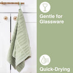 All-Clad Solid Kitchen Towels: Highly Absorbent, Super Soft Long Lasting - 100% Cotton, 17"x30" Tea Towels for Cleaning & Drying Dishes, Pans, Glassware, or Countertops, (2-Pack), Fennel