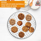 KEESHA 10 Inch Cooling Rack - 304 Stainless Steel Dish Rack for Cooking and Baking - Premium Steamer Rack, Canning Rack - Stackable Cake Cooling Rack