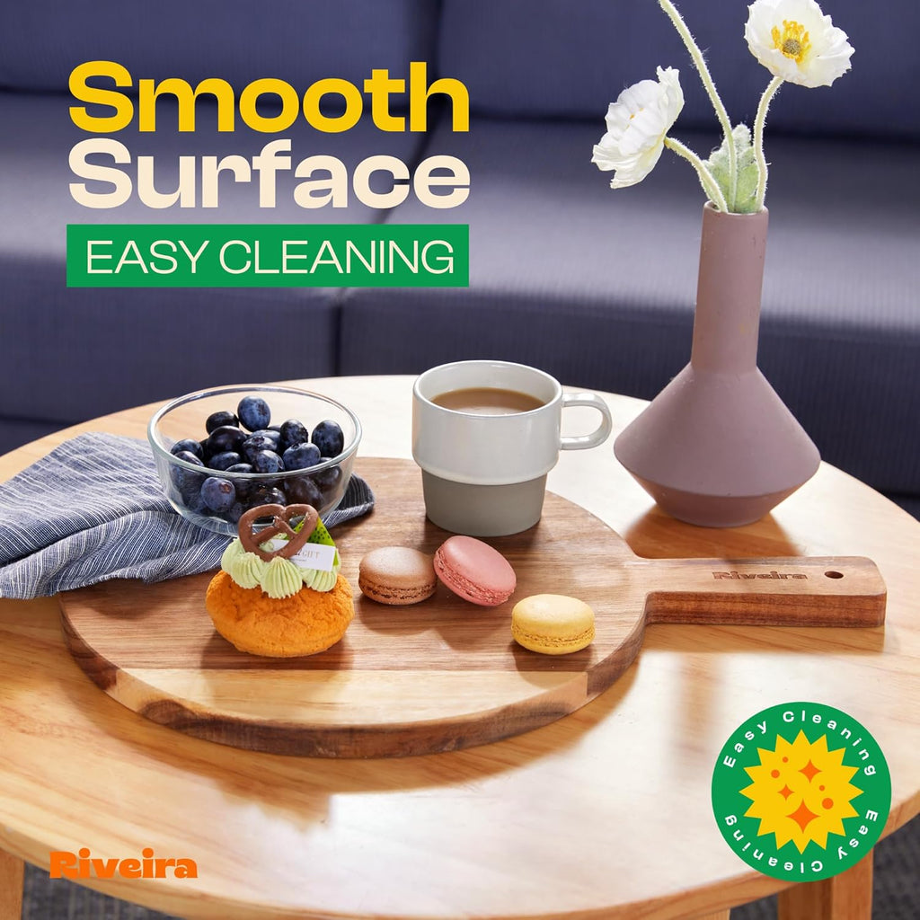 Riveira Acacia Wood Cutting Board – Gourmet Acacia Grandeur: 17 x 12 Wooden Cutting Board – Natural Wooden Cutting Boards For Kitchen Decorative – Innovative Juice Grooves Acacia Wooden Chopping Board