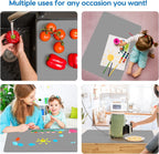 AECHY Extra Large Silicone Mat 35.3"x23.5"x0.08", Multipurpose Silicone Mat Thick Heat Resistant Mat Shipped Rolled Up Kitchen Counter Mat Waterproof Silicone Mats for Kitchen Counter Dark Gray