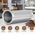 Cold Brew Coffee Filter for 1 Quart Wide Mouth Mason Jar, Double Layer 304 Stainless Steel Filter Ultra Fine Mesh for Cold Brew, Iced Coffee and Iced Tea