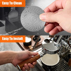 IKAPE 53.3mm Espresso 2pcs Puck Screen, 0.8mm Thickness, Reusable Metal Thin & light Coffee Filters, Food-grade 316 Stainless Steel Coffee Puck Screen for Espresso Baristas