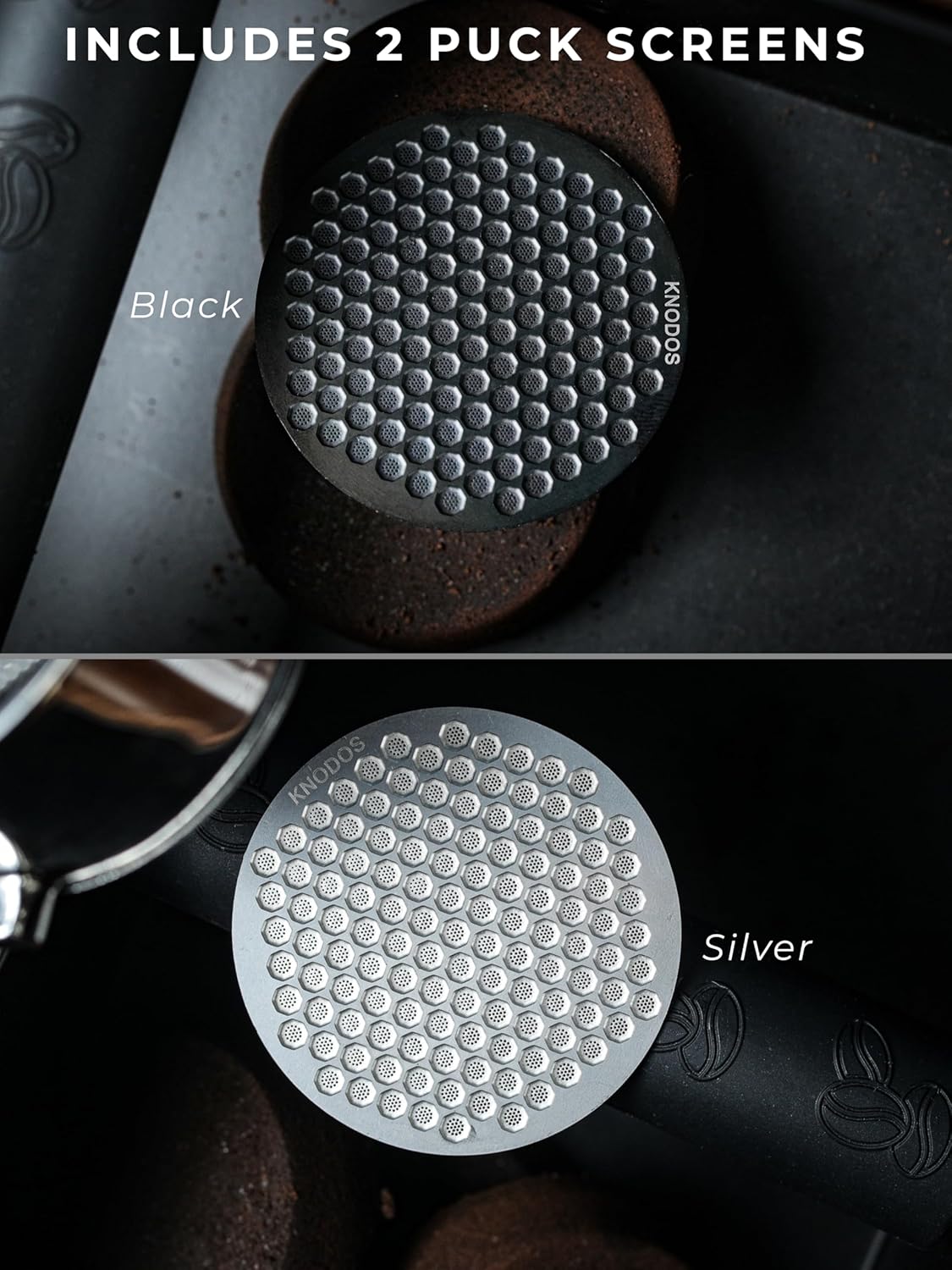 Espresso Puck Screen 54mm Breville Compatible 2 Pcs Stainless Steel Ultra-Thin 0.8mm Portafilter Screen, Fits Breville Barista Express, Pro, Touch, Bambino, Duo Temp,Impress, Infuser (53.3mm)