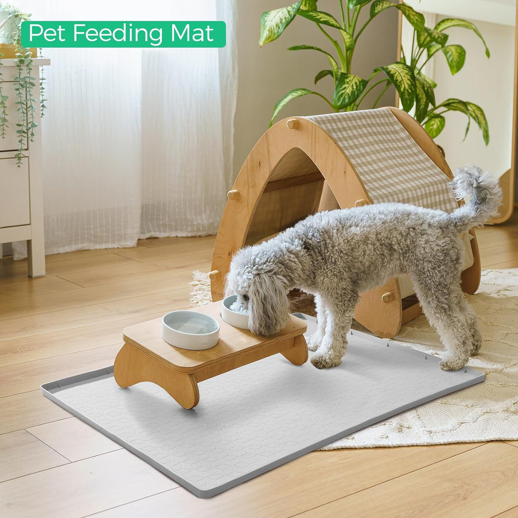 TRZZ Silicone Waterproof Under Sink Mat 34" x 22", Drip Tray and Cabinet Liner for Kitchen and Bathroom, Prevents Water Damage and Organizes Cabinets (Mint Green)