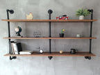 Floating Shelves for Wall Bookshelf Industrial Pipe Shelving Shelves Natural Wood Planks 60 inch Rustic Wall Shelves Hanging Bookshelves Farmhouse Kitchen Shelving