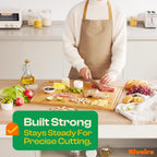 Riveira Brown Bamboo Wood Cutting Board – Gourmet Bamboo Grandeur: 24 x 18 Wooden Cutting Board – Wooden Cutting Boards For Kitchen Decorative – Innovative Juice Grooves Wooden Chopping Board