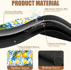 Lemon Fruit and Purple Flower Coffee Mat Absorbent Dish Drying Mat for Kitchen Counter Hide Stain Rubber Backed Coffee Bar Accessories Fit Under Espresso Machine Dish Drainer, 15.7 x 23.6 Inch