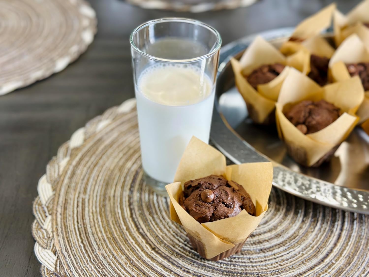 Molibake Chocolate Muffin Mix - Pack of 1 – Premium Chocolate Muffins Baking Mix with Cocoa Powder and Real Chips for Home Oven and Maker – 14 oz – Easy-to-Use Mix for Fluffy, Bakery-Style Homemade