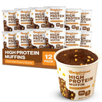 Bootylicious | High-Protein Muffin | 25g Protein, 7g Net Carbs, 2.32-2.75oz Cup, 12-Pack (Chocolate Peanut Butter)