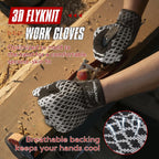 HANDLANDY Mens Work Gloves Touch screen, Utility Mechanic Gloves, Flexible Breathable Fit- Padded Knuckles & Palm