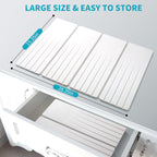 Extral Large Quick Dry Stone Drying Mat for Kitchen Counter,28x16 Inch Collapsible Eco-Friendly Absorbent Diatomaceous Earth Mat for Dishes Cups (White-Upgraded Version, 16x12 inch)