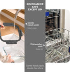 10-Pack Glass Food Storage Containers with Tempered Lids – Borosilicate, Airtight, Oven-Safe (-4°F~950°F), BPA-Free, 4.4 & 1.6 Cup, Leak-Proof, Dishwasher Safe (Gray)