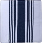 Urban Villa Dish Cloth 100% Cotton Pack of 8, Highly Absorbent Quick Drying Soft Premium Dish Towels for Kitchen with Hanging Loop Hand & Tea Towels - 12x12 Inch, (Indigo Blue & White, Striped)