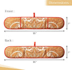 Maison d' Hermine Double Oven Mitts 100% Cotton 7"x35" Double Oven Mitt Heat Resistant BBQ Cooking Gloves with Loop, Baking, Grilling, Home, Kitchen, Handling Hot Pans (Kashmir Paisley)