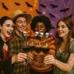 30 Pcs Halloween Swizzle Sticks Plastic Coffee and Cocktail Stirrers Fall Thanksgiving Drink Stirrers Cocktail Mixers for Halloween Fall Autumn Party Tea Coffee Bar Decoration(Skull)