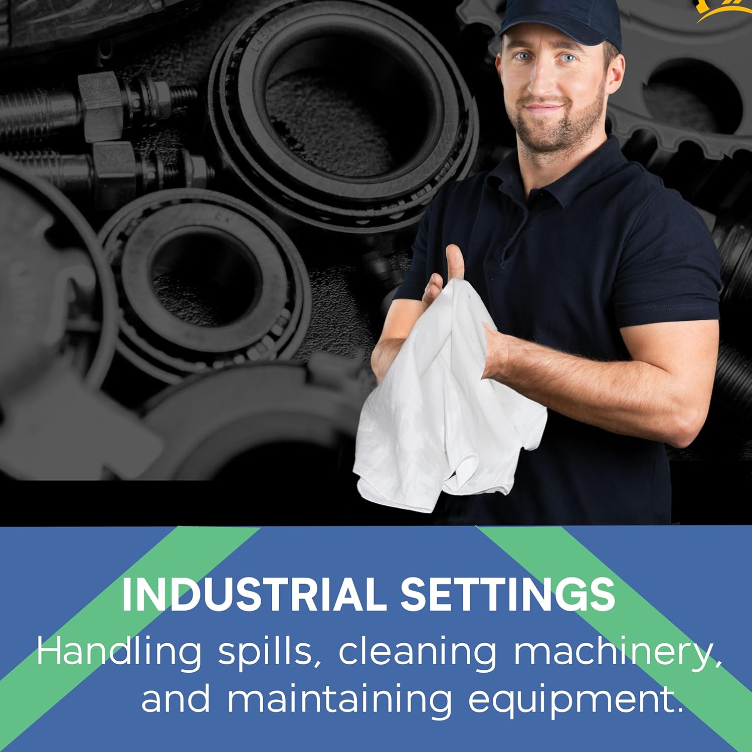 Shop Towels| Multipurpose Commercial and Residential Shop Cleaning| Car Wash, Polish, Housewares, Microwave, Coffee Machine, Restaurant, Bathrooms, Electronics, Auto Garage | 50 Pack 14"x12" White