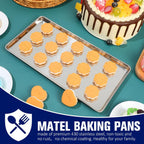 Mimorou 12 Pcs Baking Sheet Stainless Steel Cookie Sheet Small Metal Pans Professional Rectangle Oven Trays Kitchen Baking Cooking Oven and Toaster, Dishwasher Safe (13.5 x 8.4 Inches)