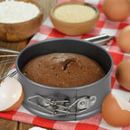 8 Pcs Mini Springform Cake Pans, 4.7 Inch Nonstick Round Cake Tin with Removable Bottom, Small Cheesecake Pans for Baking, Pizzas Quiches (Dark Grey)