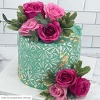 Cake Decorating Stencil for Tall Buttercream Cake, Royal Icing, Ganache, Paint, Airbrush (Glam)