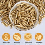 Twisweet Gold Rods Sprinkles, Edible Sugar Sprinkles for Cake Decorating, Candy Rods for Baking, Cake Topper Ice Cream Cupcake Cookie Donut Decorations, Wedding Valentines Birthday Party Christmas Easter Supplies (130g/4.58oz)