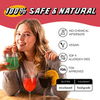 MONÉGASQUE Cherry Red Edible Glitter for Drinks 10g – Red Edible Glitter for Cakes & Cupcakes - Champagne & Cocktail Drink Shimmer Flakes - Halloween Food Decorating Sprinkles & Cake Decorations Spray