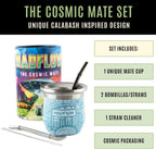 MADFLOW Yerba Mate Cup. Stainless Steel Mate Cup with 2 Bombillas. Double Wall Vacuum Insulated Yerba Mate Gourd. Unique Mate Cup And Bombilla Set