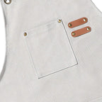 AFUN Chef Aprons for Men Women with Large Pockets, Cotton Canvas Cross Back Heavy Duty Adjustable Work Apron, Size M to XXL (Beige)