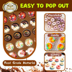 Donut Silicone Chocolate Molds, Mini Donut Pan Mold Gummy Candy Mold for Caramels Chocolate Ice Cube Jelly Truffles Pralines Ganache - 4 Pack