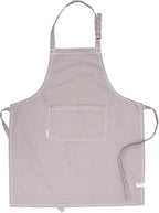 AMOUR INFINI Cotton Solid Aprons for Women with Pocket, Adjustable Strap and Waist Ties Washed Chef Aprons for Cooking, Baking and Gardening (Beige)