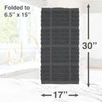 All-Clad Solid Kitchen Towels: Highly Absorbent, Super Soft Long Lasting - 100% Cotton, 17"x30" Tea Towels for Cleaning & Drying Dishes, Pans, Glassware, or Countertops, (2-Pack), Pewter