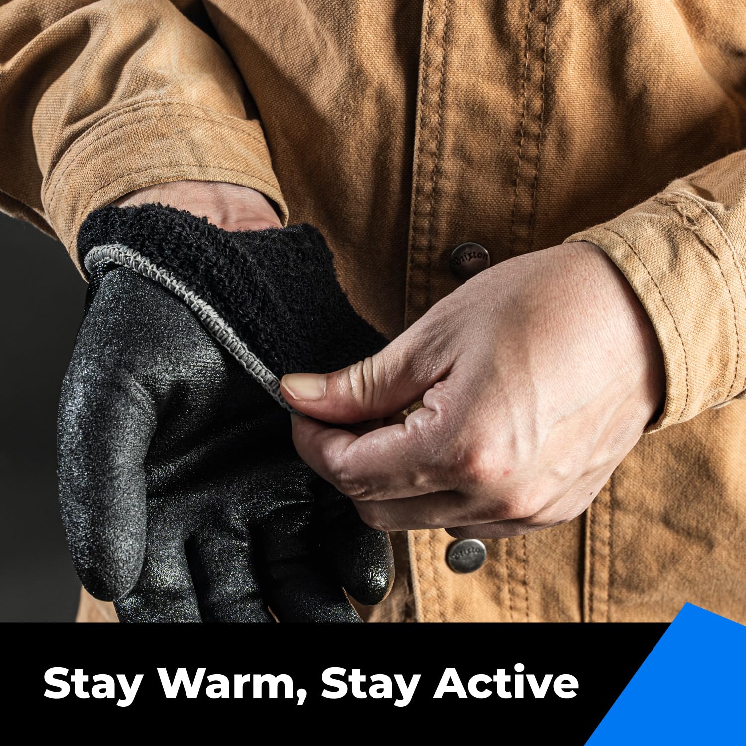 Waterproof Gloves for Men and Women, Freezer Gloves with Grip, Double Nitrile Dipped for Extreme Oil Repellent, for Construction, Mechanics, Mining, Plumbing, Black, Small