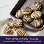 Circulon Nonstick Bakeware Set with Nonstick Cookie Sheet / Baking Sheet and Cooling Rack - 2 Piece, Chocolate Brown