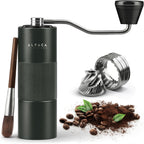 Manual Coffee Grinder by Alpaca Ventures - Stainless Steel Conical Burr Coffee Grinder Manual with Adjustable Setting Double Bearing Hand Espresso Grinder Perfect for Home, Office and Camping