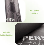 Matace Designer Coffee Bar Mat, Large 16 x 24 Inches, Rubber Backing, Absorbent Coffee Maker Mats for Dish Drying, Kitchen Countertop, Life Happens Coffee Helps, Black