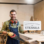 Kitchen Utensil Holder,Farmhouse Wooden Utensil Holder For Kitchen Counter,Large Cooking Spatula Organizer,Big Storage With 3 Compartments Flatware Spoon Tool Cutlery(White)