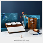 Shanik Wood - Marble Cheese Board Set with 3 Ceramic Bowls - Stainless Steel Cutlery Set, Charcuterie Board Set & Gift for Any Occasion (Without Engraving)