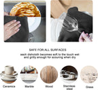 kimteny 13x28 Inches Kitchen Cloth Dish Towels, 400 GSM Premium Dishcloths, Super Absorbent Coral Velvet Microfiber Cleaning Cloths, Fast Drying Rags for Washing Dishes (8 Pack, Dark Grey)