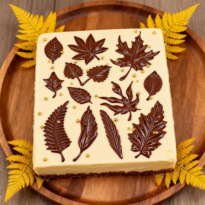 3 Pcs Fall Silicone Maple Leaves Mold, Leaf Silicone Mold, Maple Leaf Chocolate Molds, Reusable Resin Molds for Chocolate, Biscuits, Fondant, Cake Decorating, Baking Supplies and Clay (3)