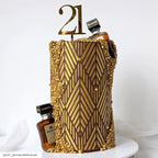 Cake Baking Stencil - Seamless Delicate Pattern for Decorating Tall Double Barrel Cake to Use with Buttercream, Royal Icing, Ganache, Paint, Airbrush (CHEVI)