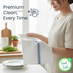 Kitchen Towels| Tea Towel for Craft| Cotton Dish Towels| Reusable Bulk Cleaning Cloths Blue Hand Towels| Soft Super Absorbent Quick Dry Dish Rags Machine Washable 6 Pack 15" x 25"