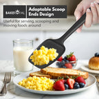 Silicone Spatula Set - 4-Piece Rubber Spatulas Silicone Heat Resistant 600°F for Everyday Task - Seamless Design Kitchen Spatulas for Nonstick Cookware - Black