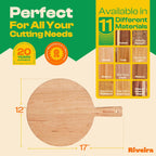 Riveira Cherry Wood Cutting Board – Gourmet Black Cherry Grandeur: 17 x 12 Wooden Cutting Board – Wooden Cutting Boards For Kitchen Decorative – Innovative Juice Grooves Cherry Wooden Chopping Board